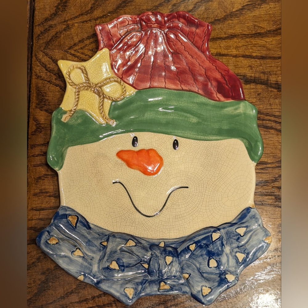 Snowman Cookie Plate